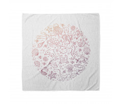 Round Order Sea Animals Bandana