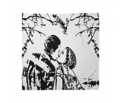 Young Couple in Love Print Bandana