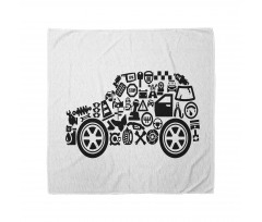 Car Shape Pictograms Bandana