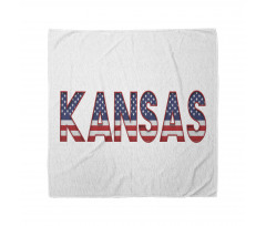 Kansas in Striped Lettering Bandana