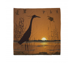 Bird Silhouettes Swamp Sunset Bandana