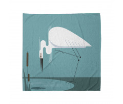 Bird Stands on Lake Shore Bandana