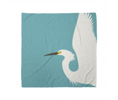 Side Drawn Heron Bird Bandana