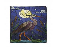 Stain Glass Brown Tone Heron Bandana