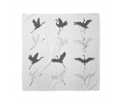 Greyscale Bird Different Side Bandana