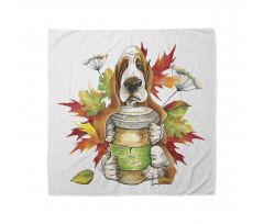 Dog Coffee Autumn Leaf Bandana