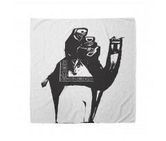 Death Drinks Wine on Camel Bandana