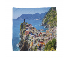 Italy Houses Cliff and Sea Bandana