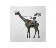 Girl Riding Giraffe Bandana