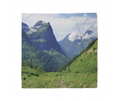 Summer Cloudy Peaks and Grass Bandana