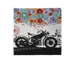 Retro Bandana Daireler Motosiklet Desenli