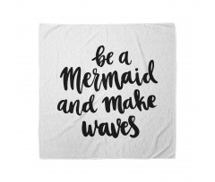 Monochrome Be a Mermaid Bandana