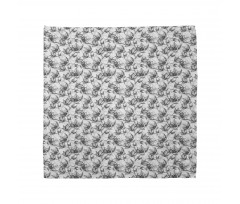 Flowers on Polygonal Art Bandana