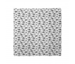 Dotwork Anemone Flowers Bandana