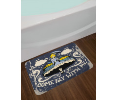 Abstract Come Fly with Me Bath Mat