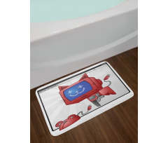 Funny Computer Cat Mouse Bath Mat
