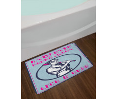 Retro Poster Art Like a Boss Bath Mat