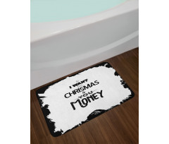 Humorous Words with Christmas Bath Mat