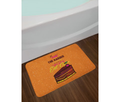 Doodle Stay Safe Eat Cake Bath Mat