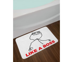 Cool Stickman and Like a Boss Bath Mat