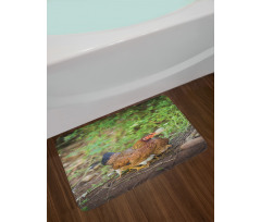 Chicken on Babies Bath Mat