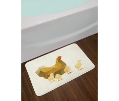 Polygonal Animal Art Bath Mat