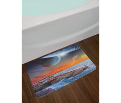 Planet Landscape View Bath Mat