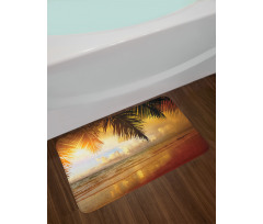 Sunset Caribbean Palms Bath Mat