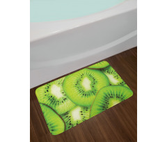 Macro Exotic Fruits Slices Bath Mat