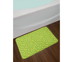 Exotic Fruit Slices Pattern Bath Mat