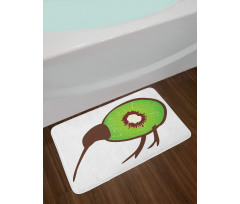 Small Bird and Fruit Slice Bath Mat