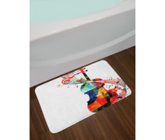 Cheerful String Instrument Bath Mat