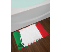 Mexican Colors Flags Cacti Bath Mat