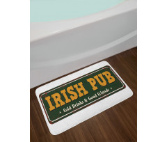 Vintage Grunge Bar Sign Bath Mat