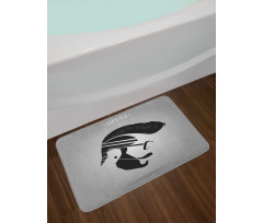 Male Hipster Art Bath Mat