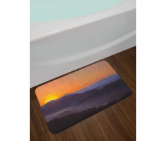 Dawn on Misty Mountains Bath Mat