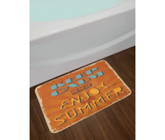 Retro Enjoy Summer Beams Bath Mat