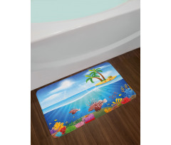 Lionfish and Coral Reefs Bath Mat