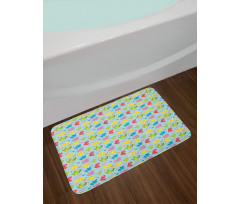 Colorful Seaweed Coral Bath Mat