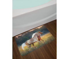 Horses Run Bath Mat