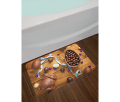 Chocolate Holiday Eggs Bath Mat