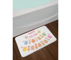 Happy Rabbit Bunting Bath Mat