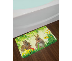 Easter Rabbits Bath Mat