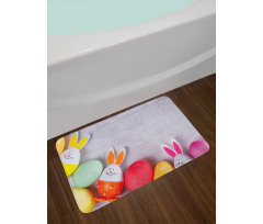 Eggs Colored with Ears Bath Mat