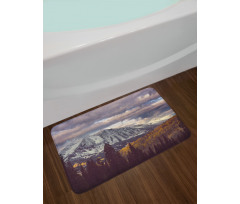 Autumn Season Mountains Bath Mat