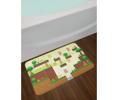 Vintage Video Game Platform Bath Mat