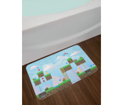 Vintage Game Platform Art Bath Mat