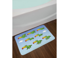 Animated Game Bird Toucan Bath Mat