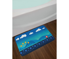 8-Bit Inspired Game Platform Bath Mat