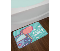 Retro Gameboy Fans Heart Bath Mat